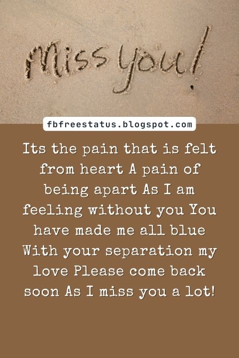 Missing You Poems For Husband