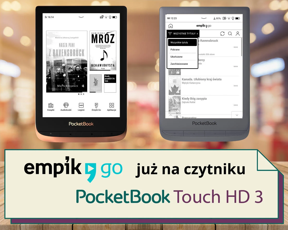 PocketBook Touch HD 3 z aplikacją Legimi - grafika