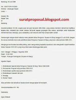 Contoh Surat Undangan Rapat Pertemuan - Contoh Surat Untuk 