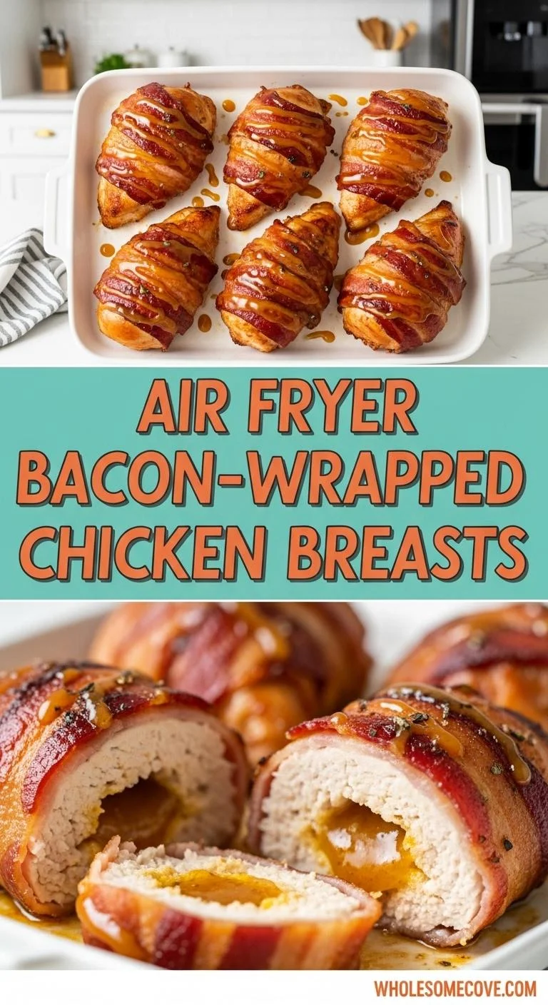 Air Fryer Bacon-Wrapped Chicken Breasts Recipe – Juicy & Crispy in 20 Mins Air Fryer Bacon-Wrapped Chicken Breasts Recipe – Juicy & Crispy in 20 Mins
