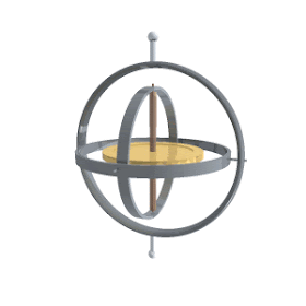 A gyroscope in operation.