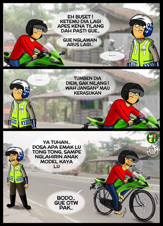 Meme Comic Si Otong dan Pak Polisi  Coretan Tanpa Cerita