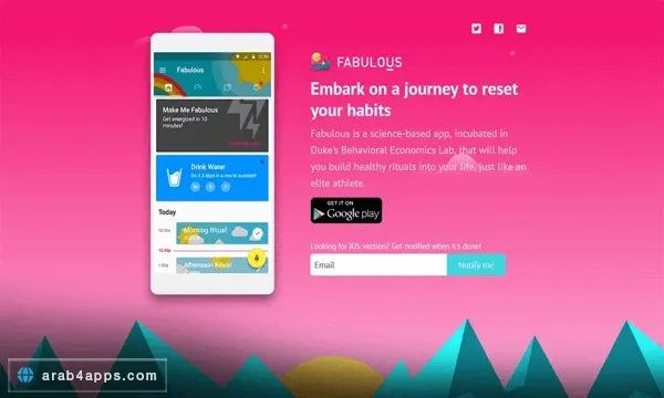 تطبيق Fabulous لتحسين إنتاجيتك
