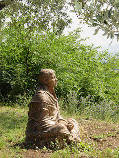 A Saint Francis Statue in San Damiano, Italy