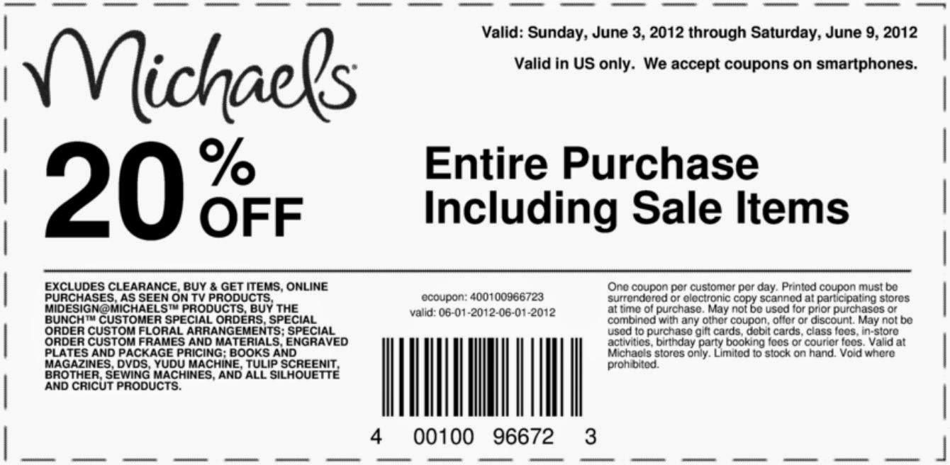 michaels coupons may 2015 get a 20 % coupon instantly when you sign up ...
