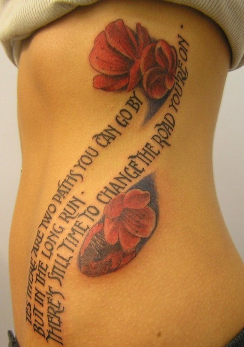 A tattoo is really a visual art and since the words and phrases are 