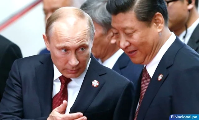 El presidente ruso Vladimir Putin y el presidente chino Xi Jinping