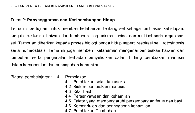Soalan Pentaksiran Kssm Sains Ting 1 Semua Bab My School