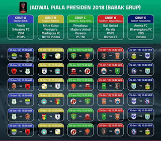 Jadwal Piala Presiden 2018