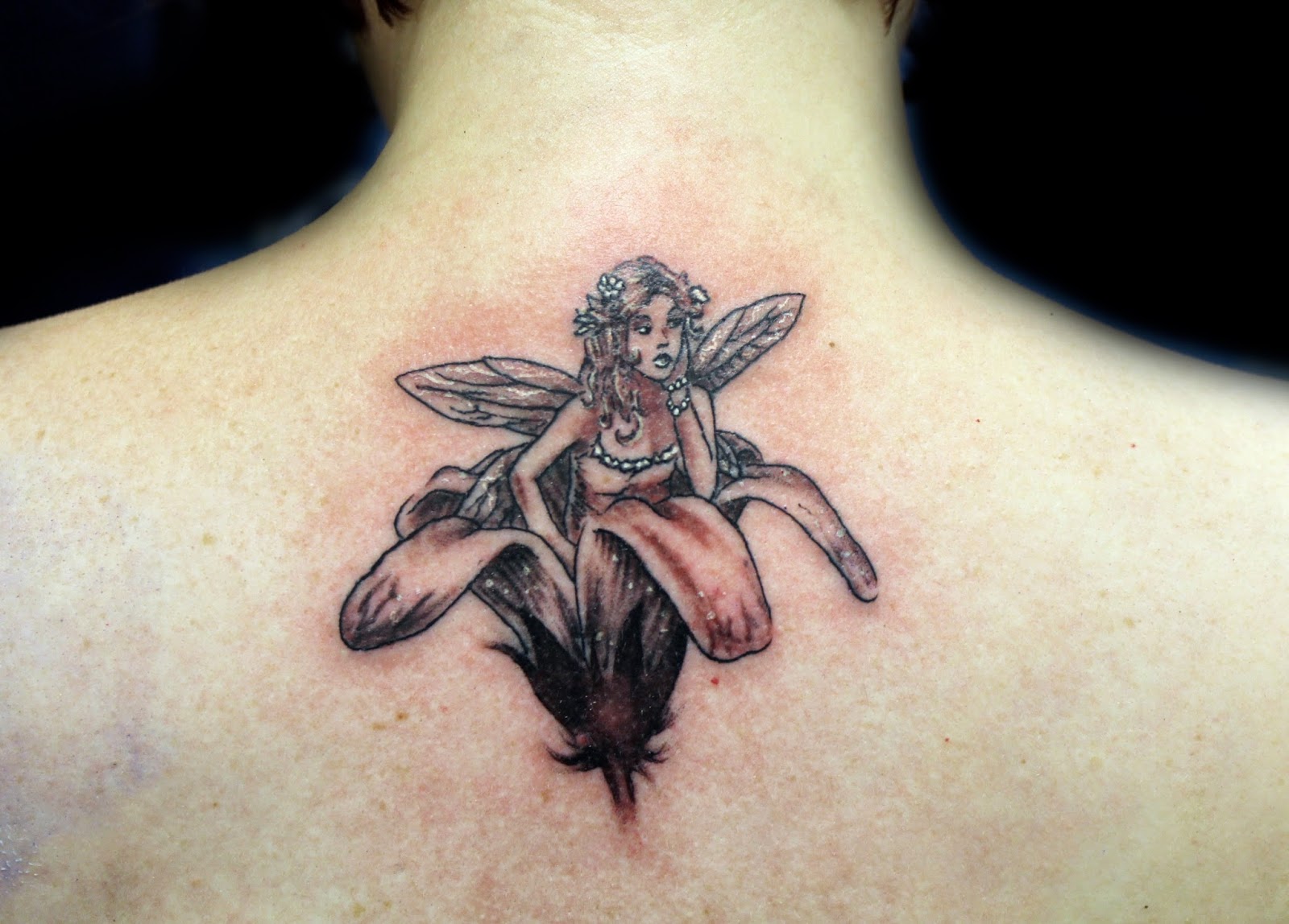 fantasy Fairy Flower Tattoo