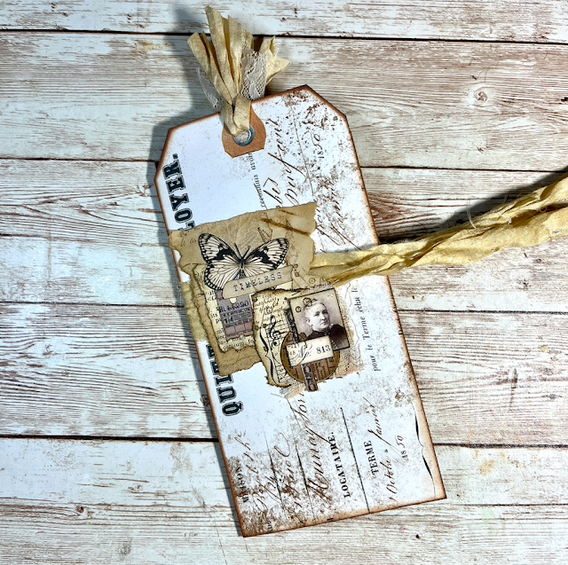 Vintage Trifold Tag Happy Mail Idea