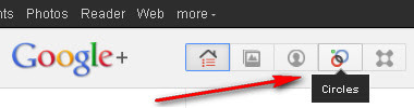 Google+ Circles: Menu Link