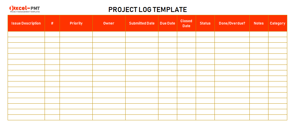 Project Tracking Template Excel Project Log Book Templates Examples Project Management Small Business Guide