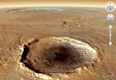 La planète Mars dans Google Earth