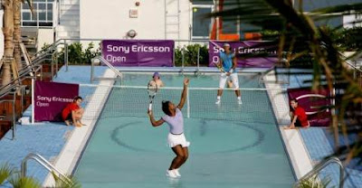 Serena Williams and Rafael Nadal - Tennis in water