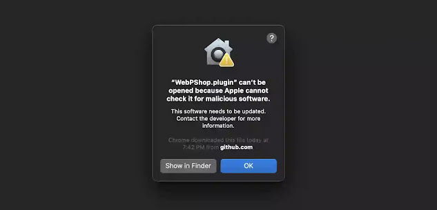 macos error opening webp