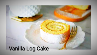 Vanilla log cake making method and materials      