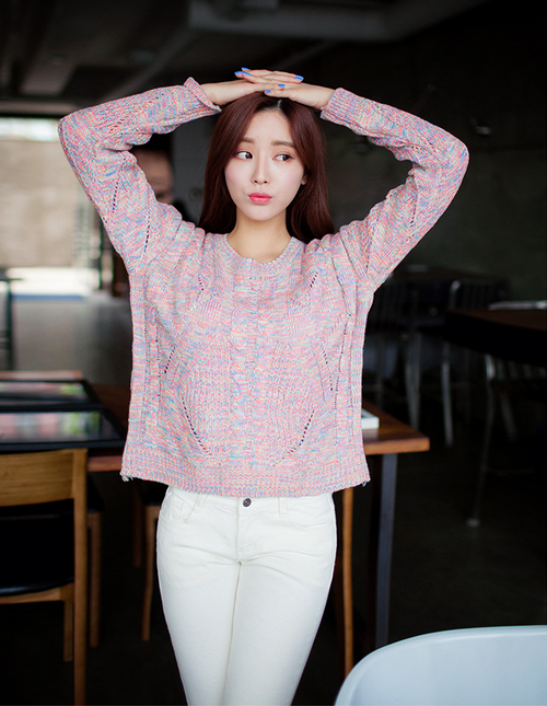 Multiple Colored Knit Pullover