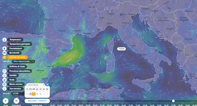 controllo venti, onde e pioggia