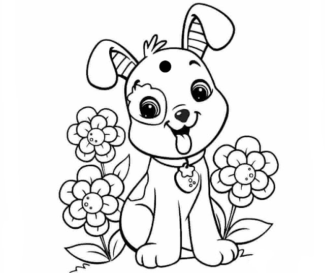 Puppy Coloring Pages For Kids