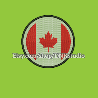 Canada Flag Embroidery Design