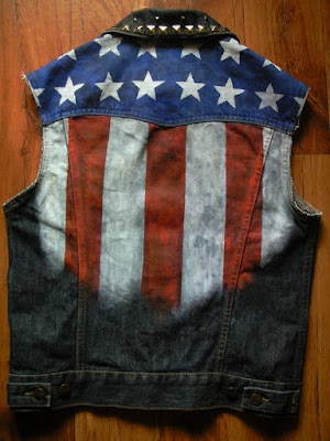 punk-diy-vintage-ćwieki-flaga-usa-kamizelka