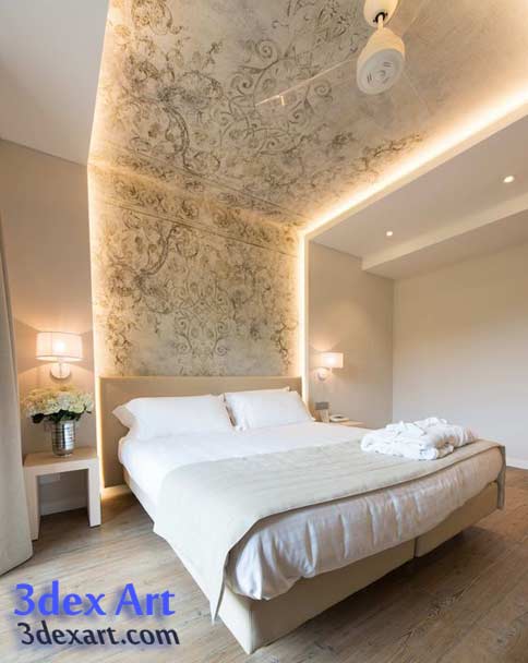 New false ceiling designs ideas for bedroom 2019 with LED lights