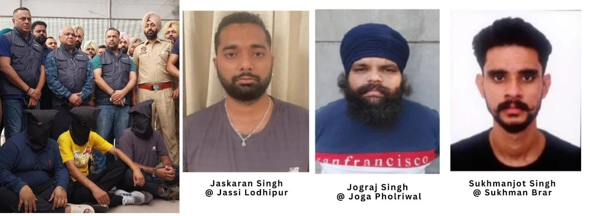 ਗੈਂਗਸਟਰ ਸੋਨੂੰ ਖੱਤਰੀ ਦੇ ਤਿੰਨ ਸ਼ੂਟਰ ਗ੍ਰਿਫਤਾਰ; 3 ਪਿਸਤੌਲ ਬਰਾਮਦ
