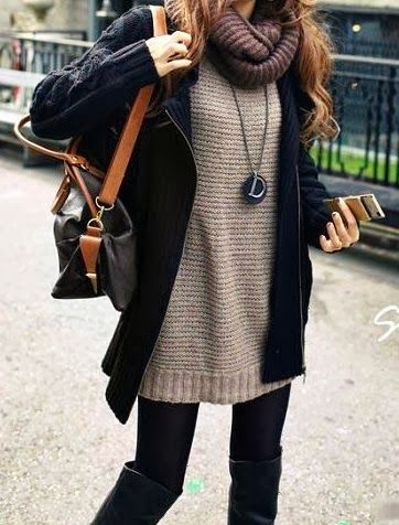 Oversized Sweater With Scarve 