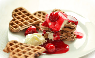 heart shaped waffles