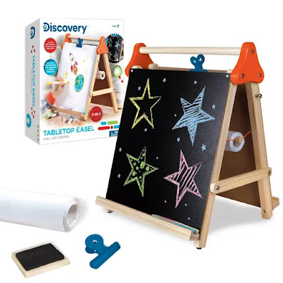 Discovery Kids Tabletop Dry Erase and Chalk Easel