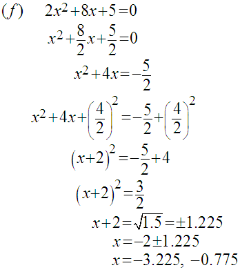 Matematik Tambahan: Persamaan Kuadratik