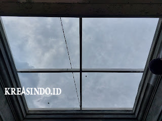 Kanopi Skylight Kaca Tempered dan Rangka Stainless terpasang di Rumah Bpk Anies di Taman Yasmin Bogor