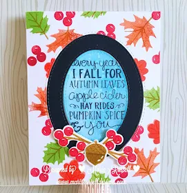 Sunny Studio Stamps: Autumn Splendor Fall Leaves card by Maria Russell.