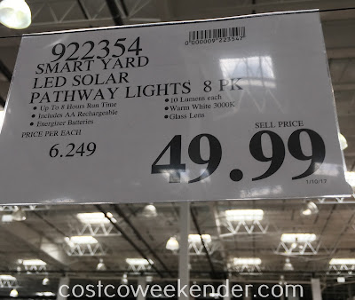 Deal for an 8 pack of SmartYard LED Solar Pathway Lights at Costco