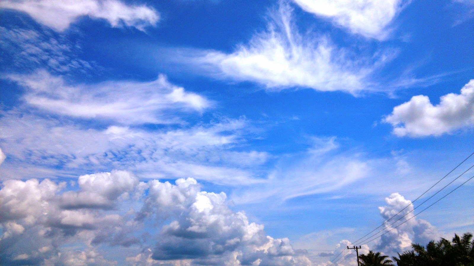 Gambar Pemandangan Langit Indah Biru Mega 