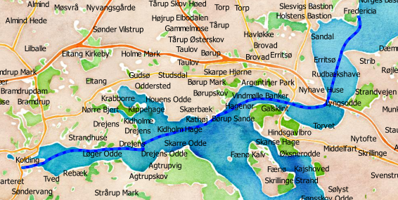 kort over kolding fjord Havkajak Loggen Kolding Til Fredericia kort over kolding fjord