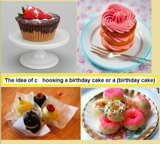 The idea of ​​choosing a birthday cake or a (birthday cake)