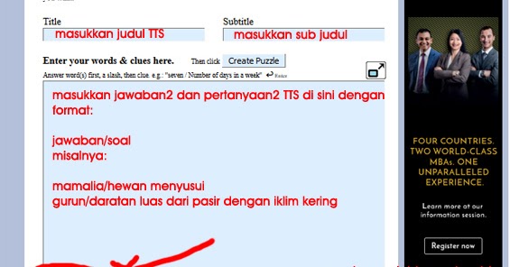 Cara Mudah Membuat TTS Teka  Teka  Silang  Di IOCPM