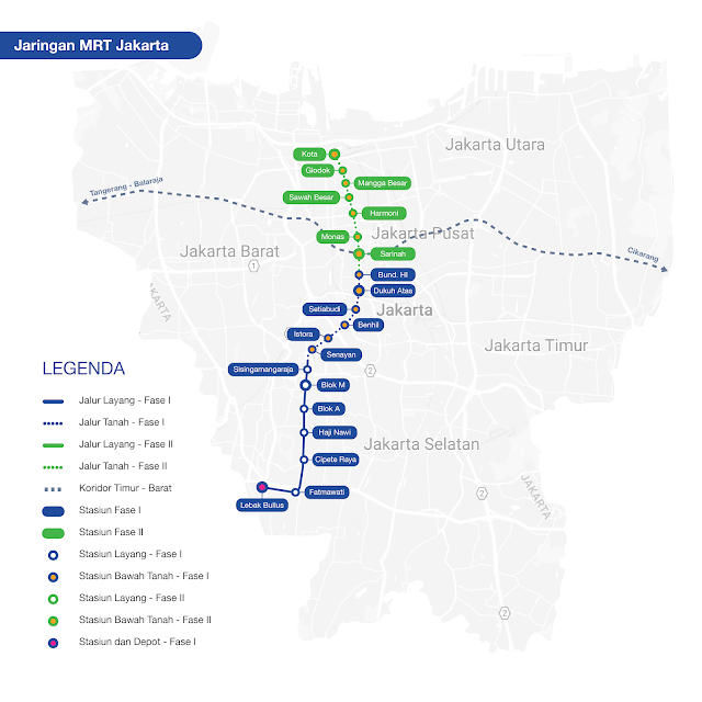 Rute Jalur MRT Jakarta