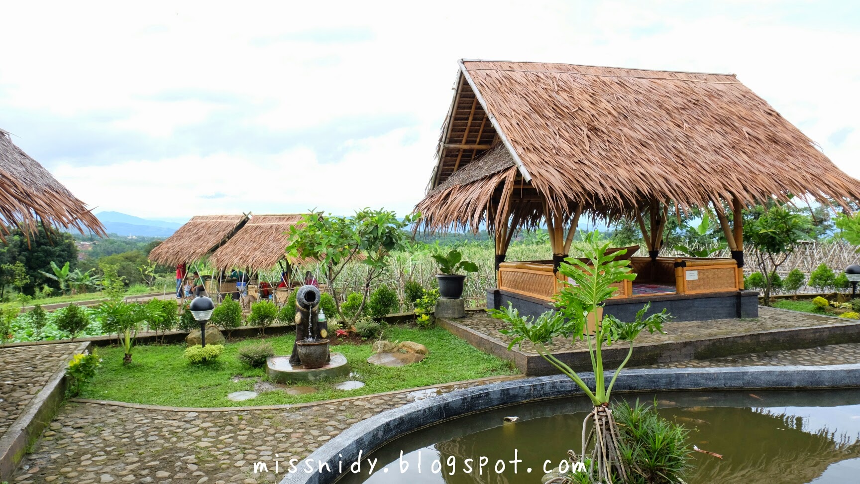 pemandangan di de saung ciapus bogor