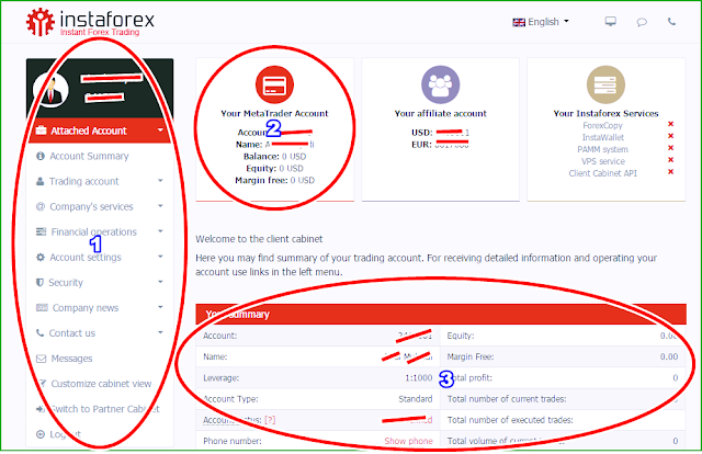 Gambar dan Panduan Cara Mengelola Akun Trading di Instaforex