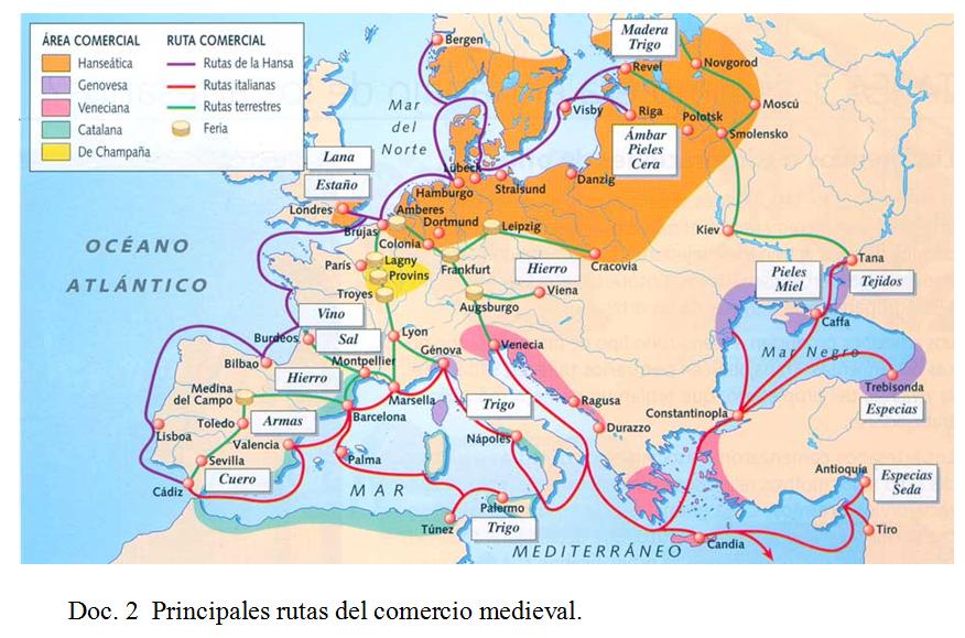 Resultado de imagen de comercio y rutas en el Al-Andalus