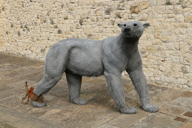 Model polar bear at the Tower of London