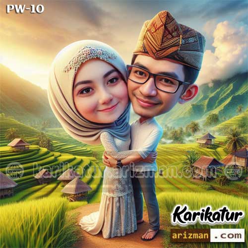 Karikatur 4D Prewedding Wedding 10