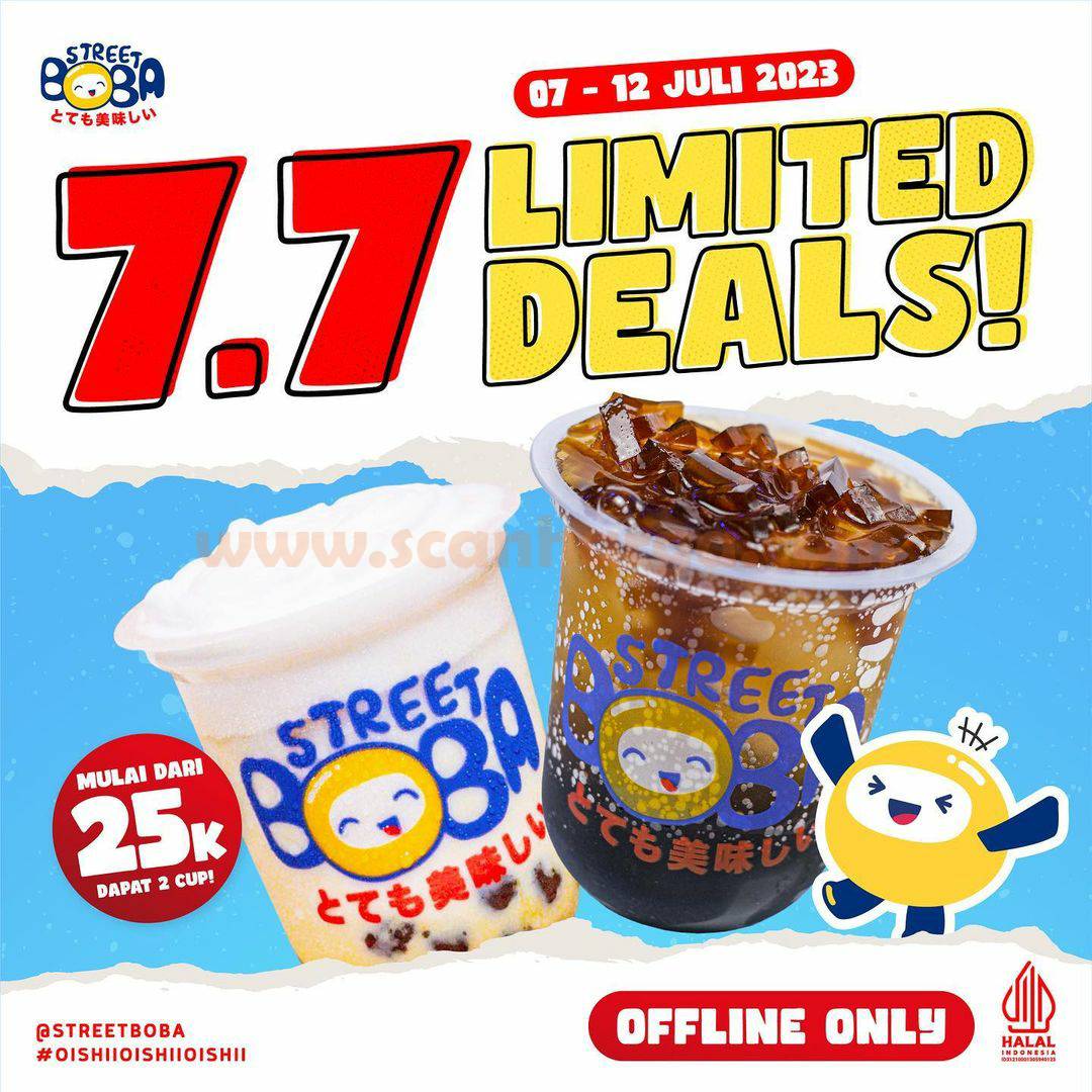 Promo STREET BOBA 7.7 DEALS - BELI 2 CUP mulai Rp. 25RB*