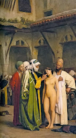 The slave market, circa 1866, Jean-Léon Gérôme (11 May 1824 – 10 January 1904)