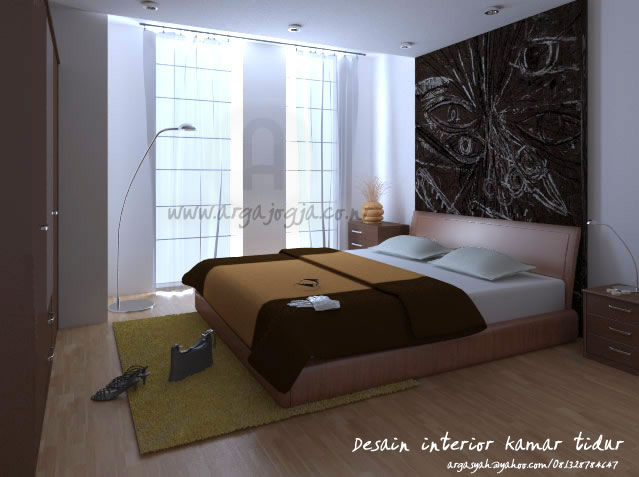 Desain Interior Kamar Tidur Utama Coklat Elegant Desain Interior Kamar Tidur Utama Coklat Elegant