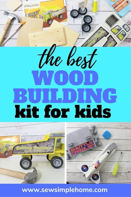 The best wood building kits for kids ages 7-12 with real wood projects and fun finished toys.