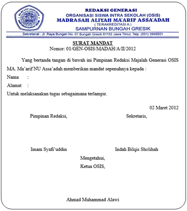Contoh Surat
